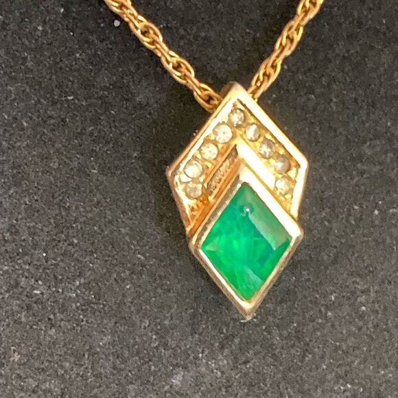 Authentic Christian Dior pendant and authentic chain - Picture 3 of 7